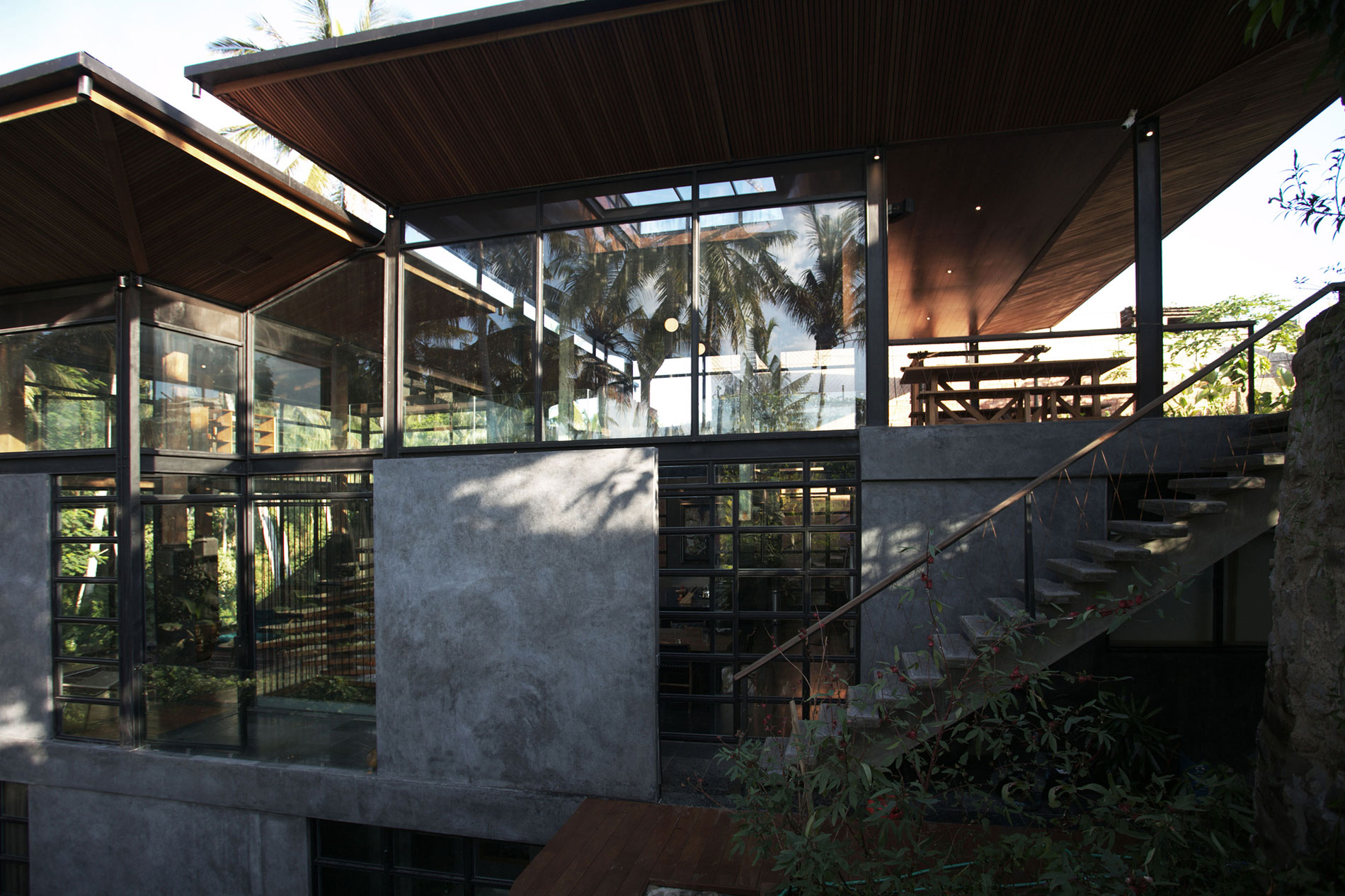 A Contemporary Home with Suspended Spiral Staircase in Bali, Indonesia by Alexis Dornier (5)