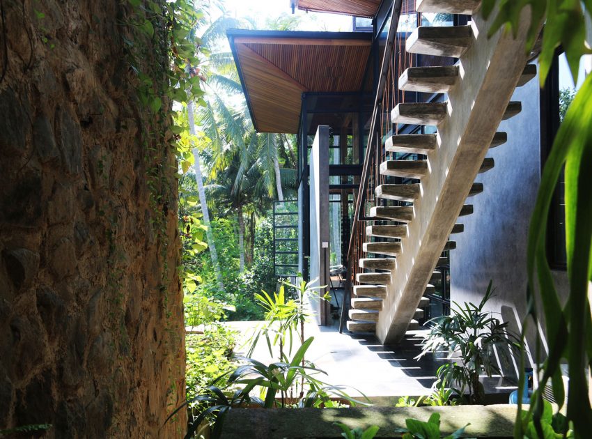 A Contemporary Home with Suspended Spiral Staircase in Bali, Indonesia by Alexis Dornier (6)