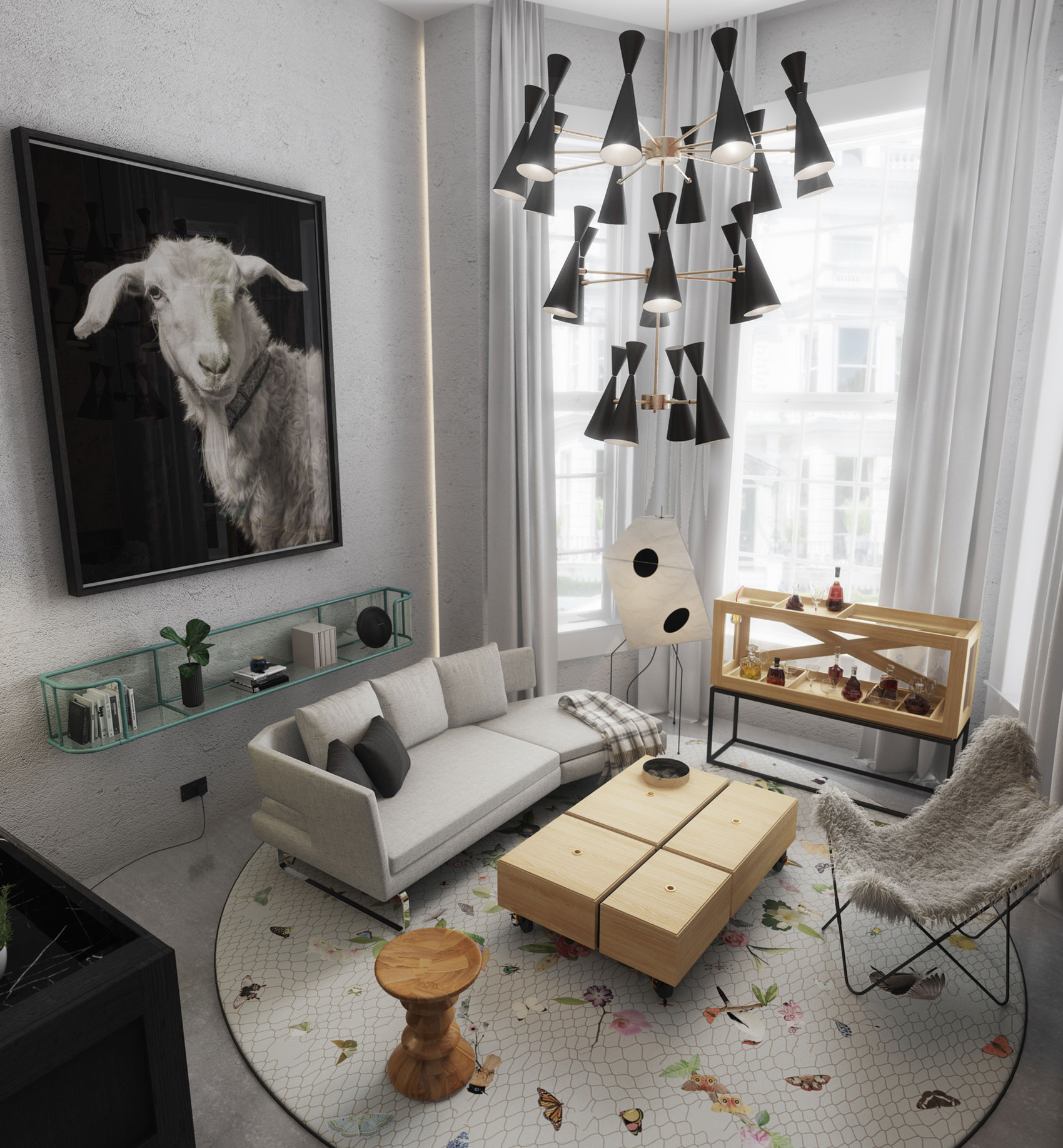 A Cool and Stylish Mezzanine Apartment For a Young Couple in Notting Hill, England by Art Buro (3)