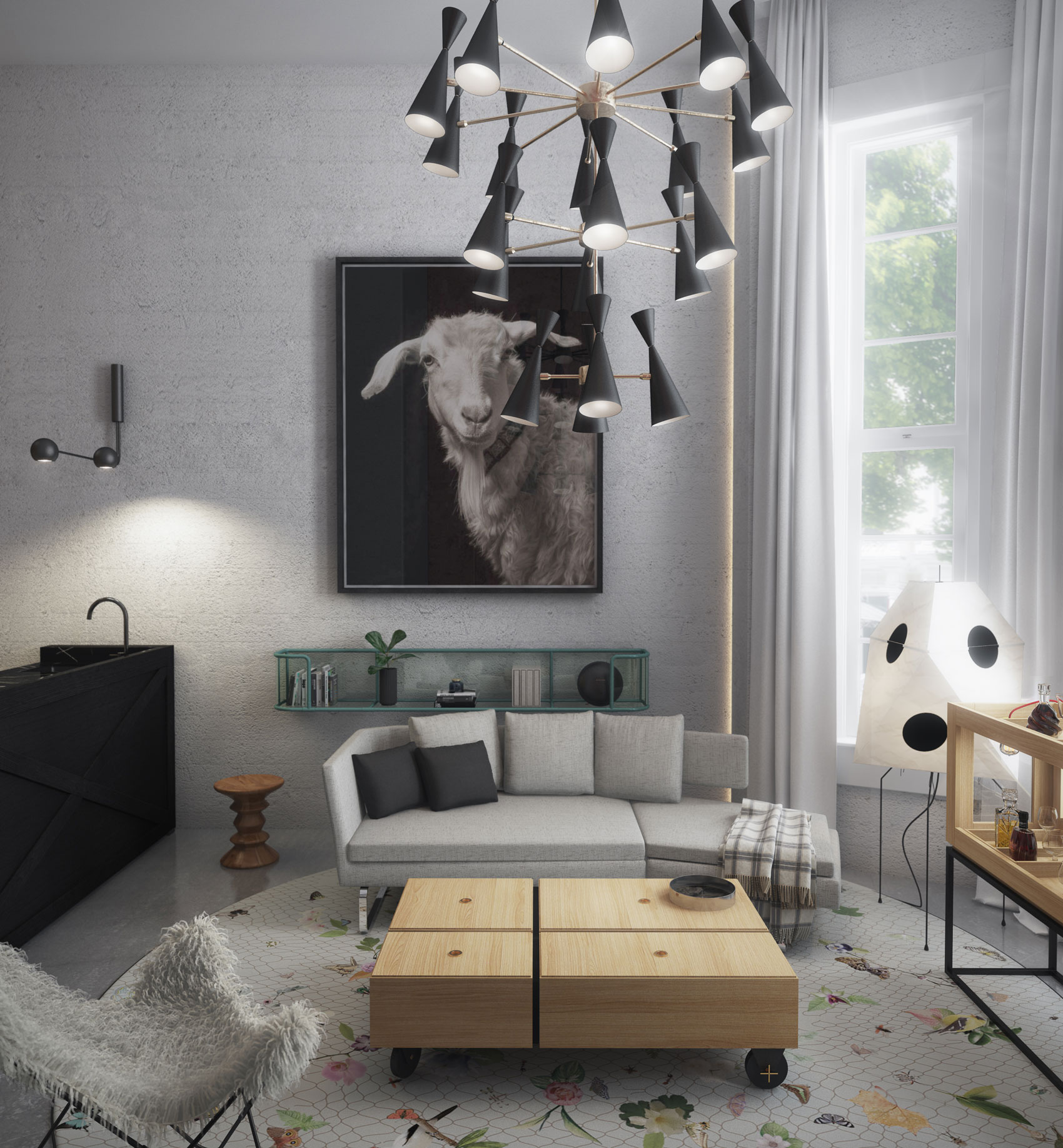 A Cool and Stylish Mezzanine Apartment For a Young Couple in Notting Hill, England by Art Buro (4)