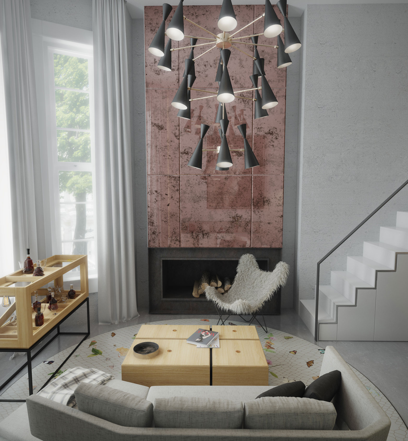 A Cool and Stylish Mezzanine Apartment For a Young Couple in Notting Hill, England by Art Buro (6)
