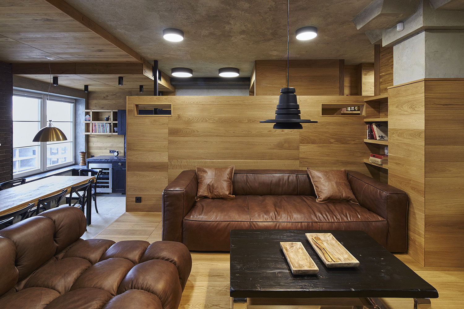A Cozy and Unique Apartment with Plenty of Wood Elements in Moscow by Alexei Rosenberg (6)