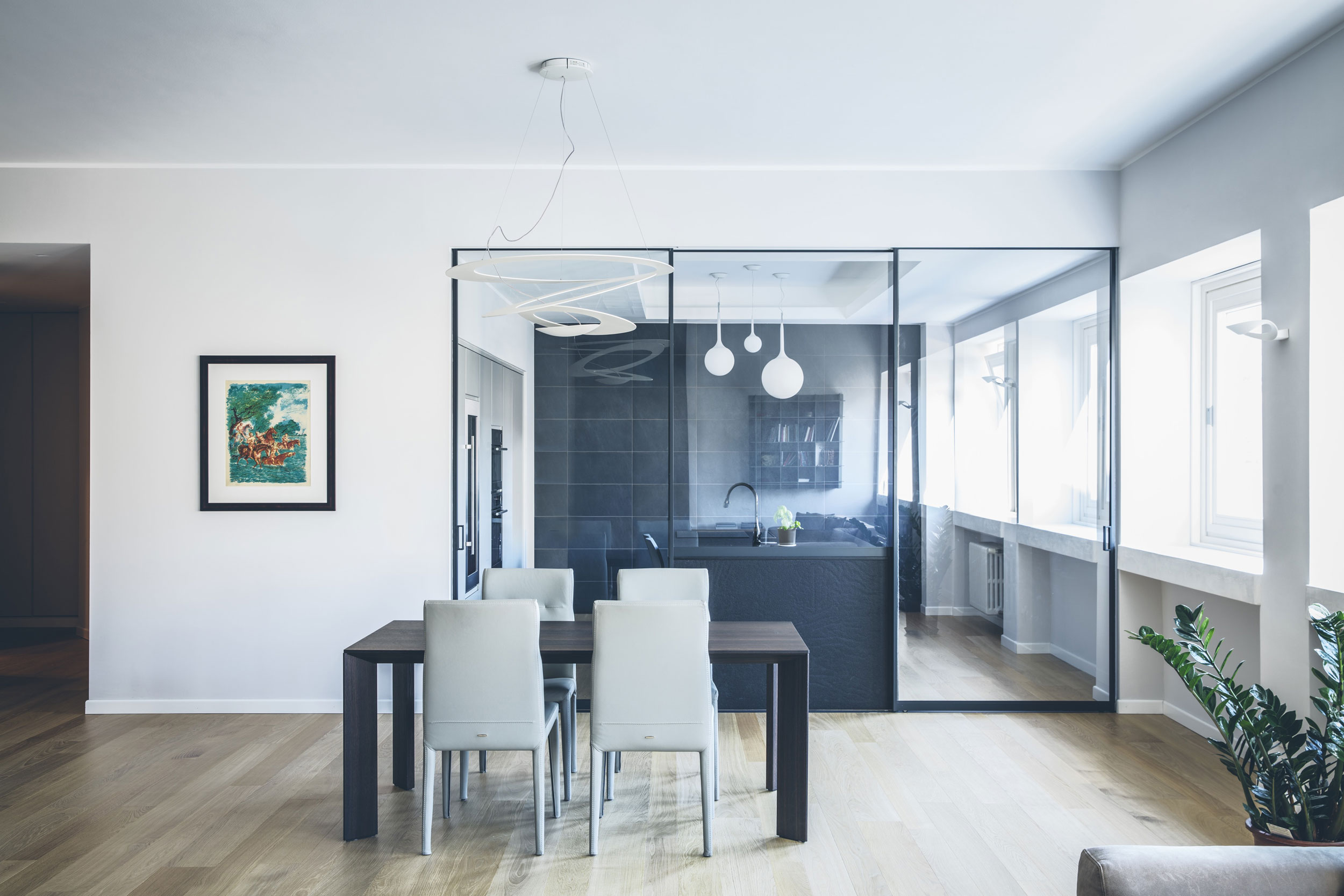 A House Drenched in Minimalist Contemporary Interiors in Milan, Italy by MARGstudio (13)