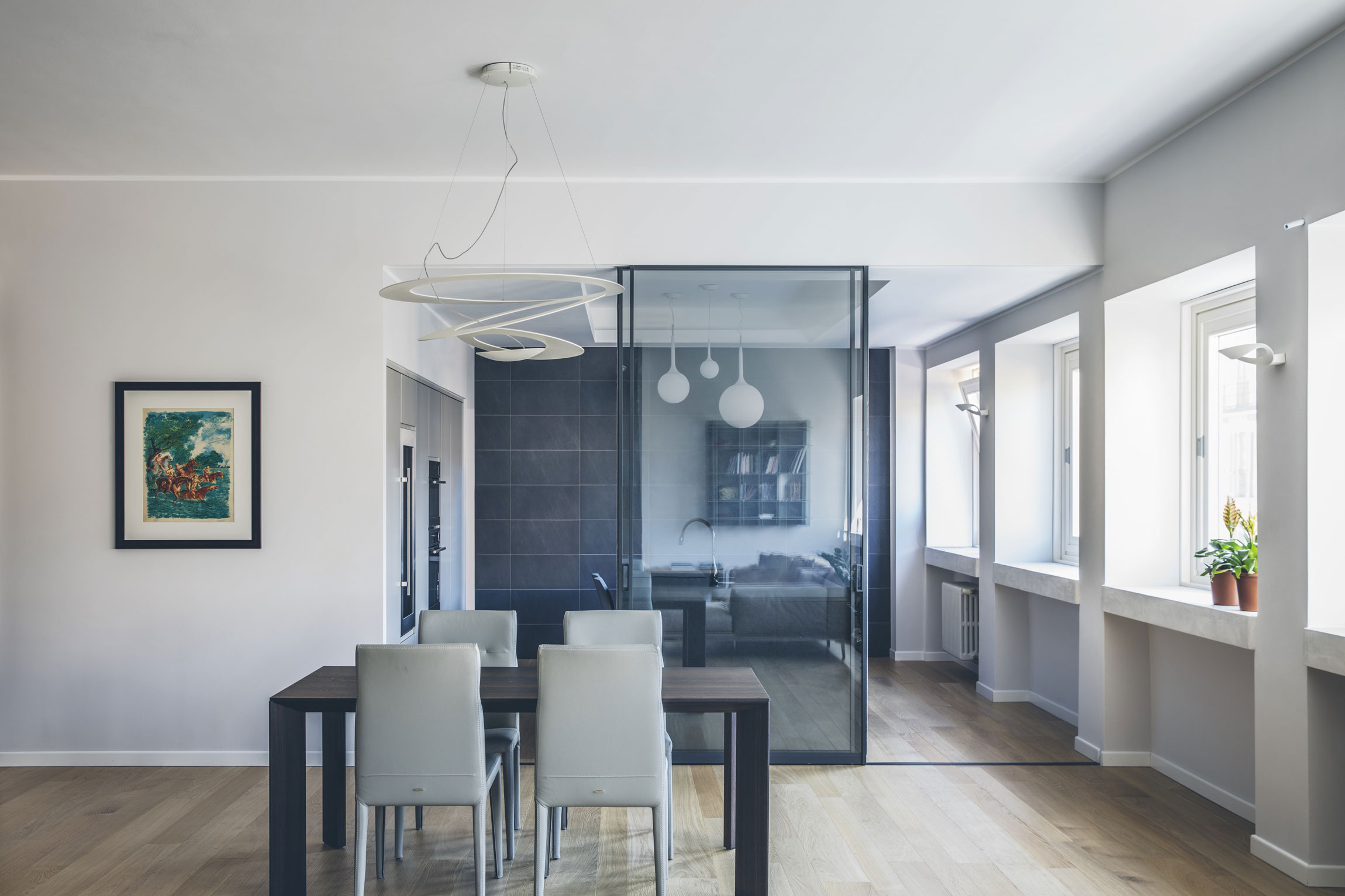 A House Drenched in Minimalist Contemporary Interiors in Milan, Italy by MARGstudio (14)