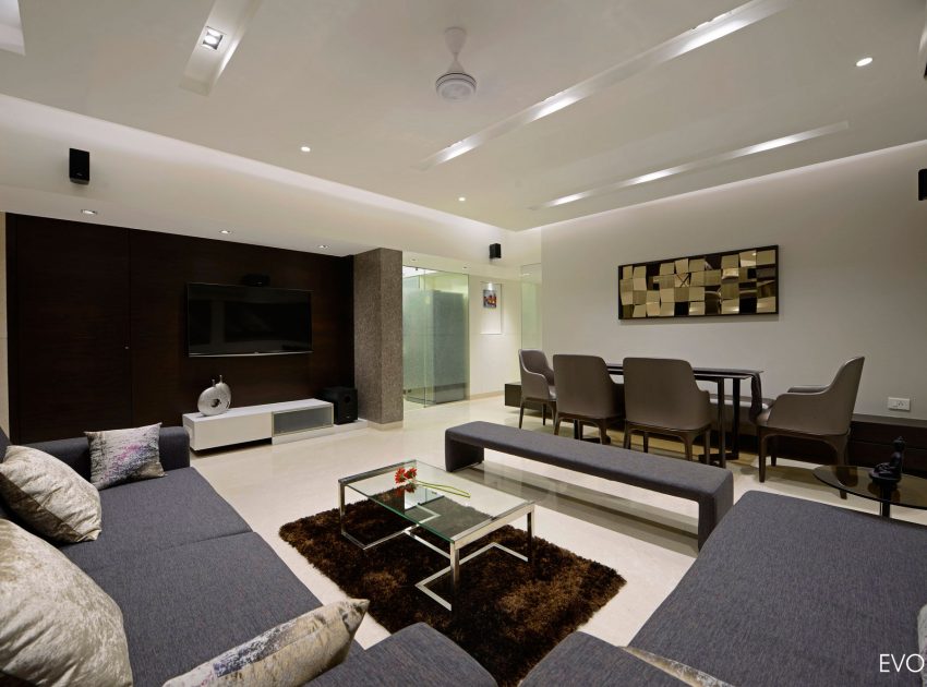 A Luxurious Modern House with Striking and Comfortable Interiors in Mumbai,India by Evolve (3)