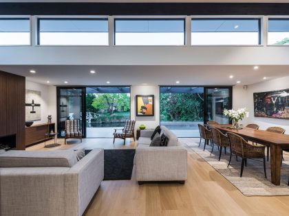 A Modern L-Shaped House with Light and Open Interiors in Fendalton, New Zealand by Cymon Allfrey Architects Ltd (4)