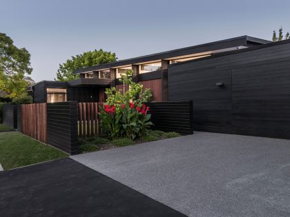 A Modern L-Shaped House with Light and Open Interiors in Fendalton, New Zealand by Cymon Allfrey Architects Ltd (8)
