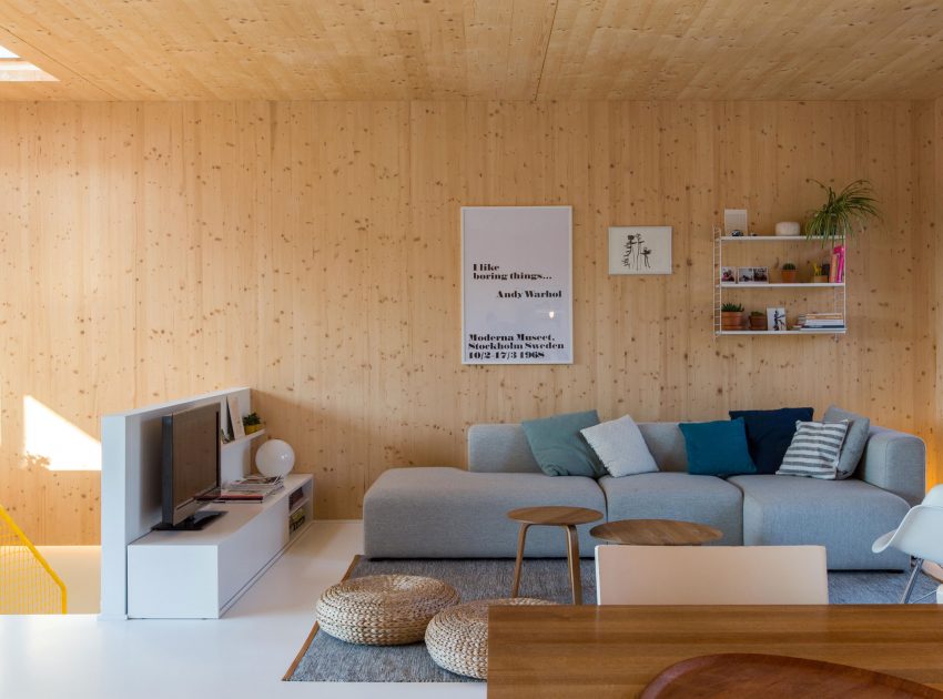 A Playful and Modern Wooden Home Packed with Elegant Interiors in Brussels, Belgium by SPOTLESS ARCHITECTURE (10)