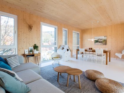 A Playful and Modern Wooden Home Packed with Elegant Interiors in Brussels, Belgium by SPOTLESS ARCHITECTURE (11)