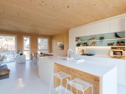 A Playful and Modern Wooden Home Packed with Elegant Interiors in Brussels, Belgium by SPOTLESS ARCHITECTURE (19)