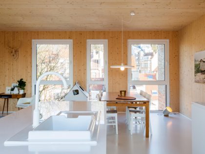 A Playful and Modern Wooden Home Packed with Elegant Interiors in Brussels, Belgium by SPOTLESS ARCHITECTURE (21)