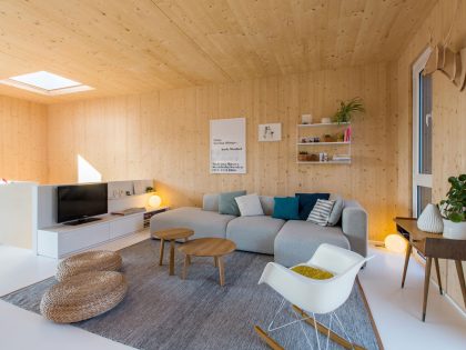 A Playful and Modern Wooden Home Packed with Elegant Interiors in Brussels, Belgium by SPOTLESS ARCHITECTURE (8)