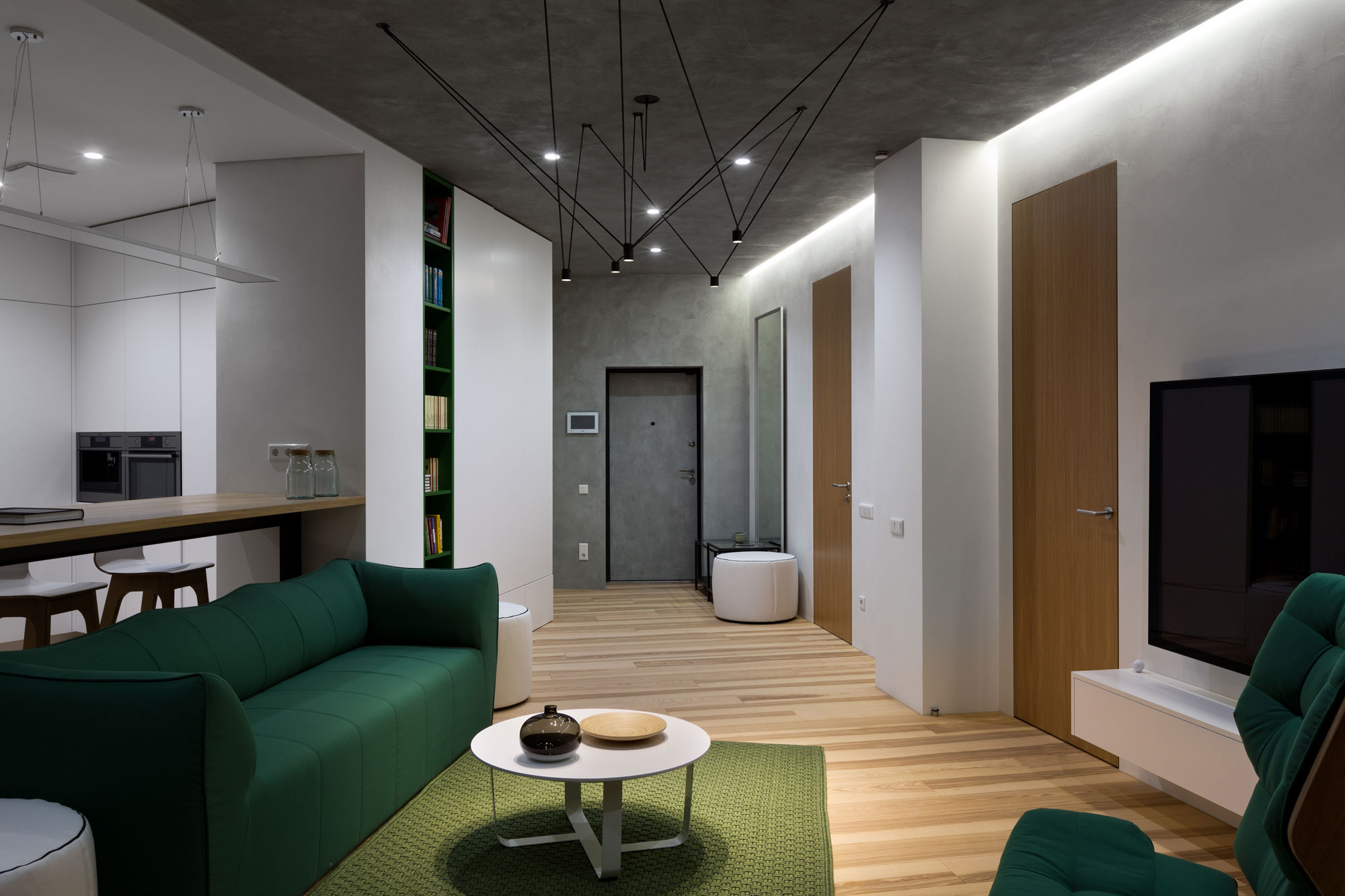 A Practical and Functional Apartment with Airy and Light Interiors in Kiev, Ukraine by Sergey Makhno Architects (1)