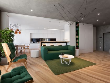 A Practical and Functional Apartment with Airy and Light Interiors in Kiev, Ukraine by Sergey Makhno Architects (6)