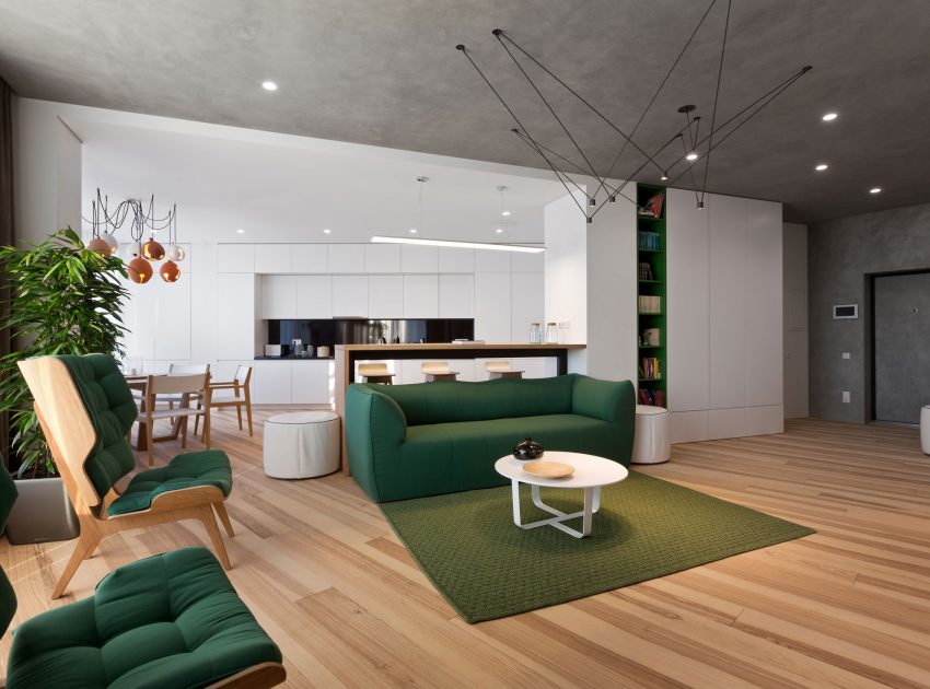 A Practical and Functional Apartment with Airy and Light Interiors in Kiev, Ukraine by Sergey Makhno Architects (6)