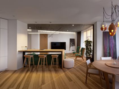 A Practical and Functional Apartment with Airy and Light Interiors in Kiev, Ukraine by Sergey Makhno Architects (8)