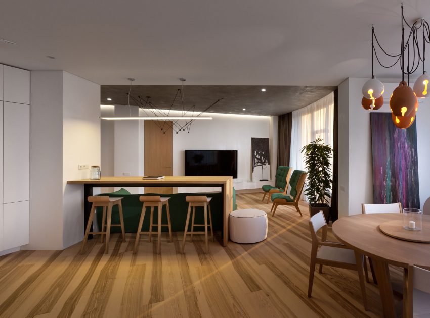 A Practical and Functional Apartment with Airy and Light Interiors in Kiev, Ukraine by Sergey Makhno Architects (8)