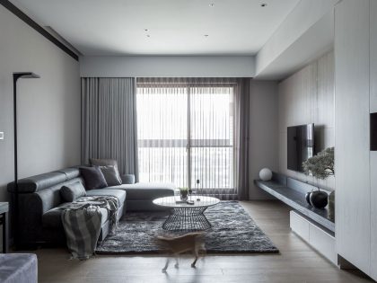 A Simple and Elegant Contemporary Apartment in Taipei City, Taiwan by Taipei Base Design Center (1)