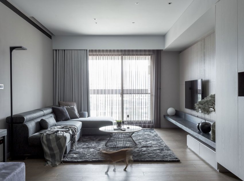 A Simple and Elegant Contemporary Apartment in Taipei City, Taiwan by Taipei Base Design Center (1)