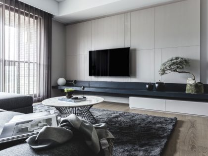 A Simple and Elegant Contemporary Apartment in Taipei City, Taiwan by Taipei Base Design Center (2)