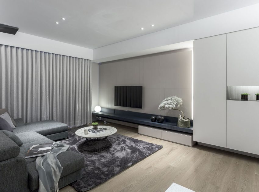 A Simple and Elegant Contemporary Apartment in Taipei City, Taiwan by Taipei Base Design Center (7)