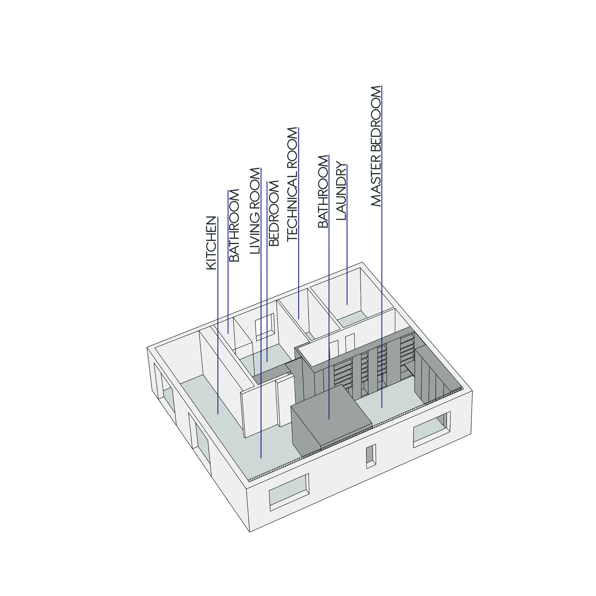 A Small Contemporary Home in White in San Miniato, Italy by LDA.iMdA Associated Architects (20)