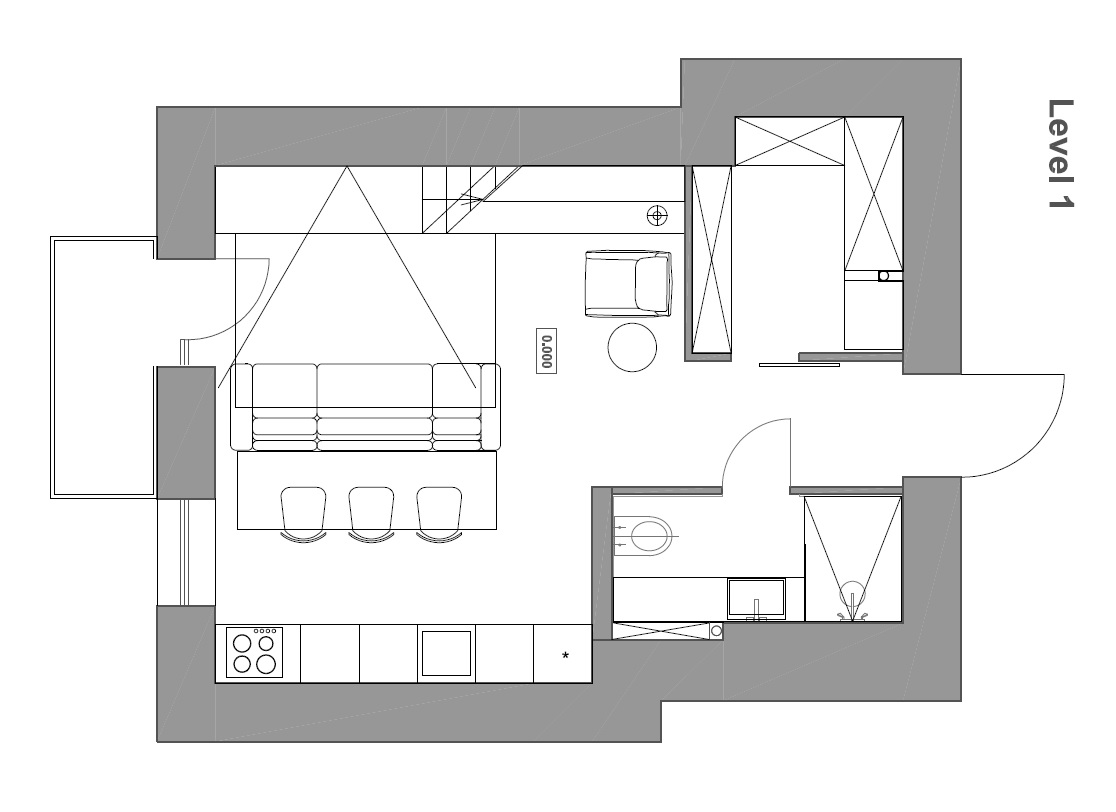 A Small Modern Apartment for One Person in the Historical Center of Kiev, Ukraine by Ivan Yunakov (9)