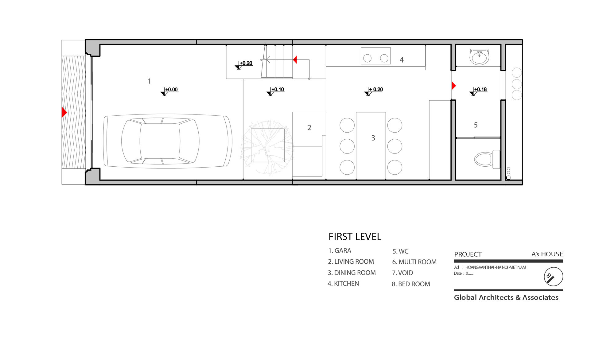 A Small Modern Home with Central Atrium and Rustic Vibe in Hoàng Văn Thái by Global Architects & Associates (13)