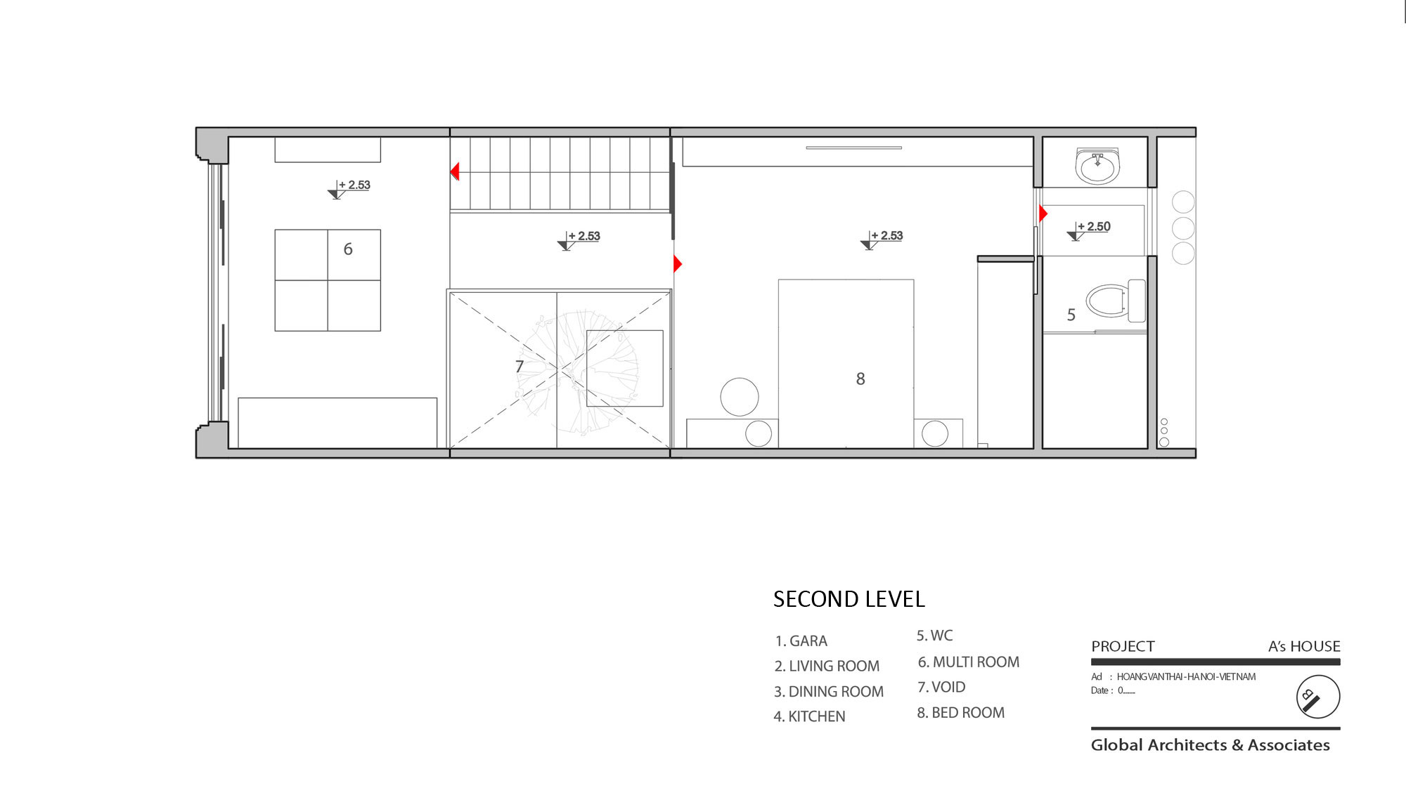 A Small Modern Home with Central Atrium and Rustic Vibe in Hoàng Văn Thái by Global Architects & Associates (14)
