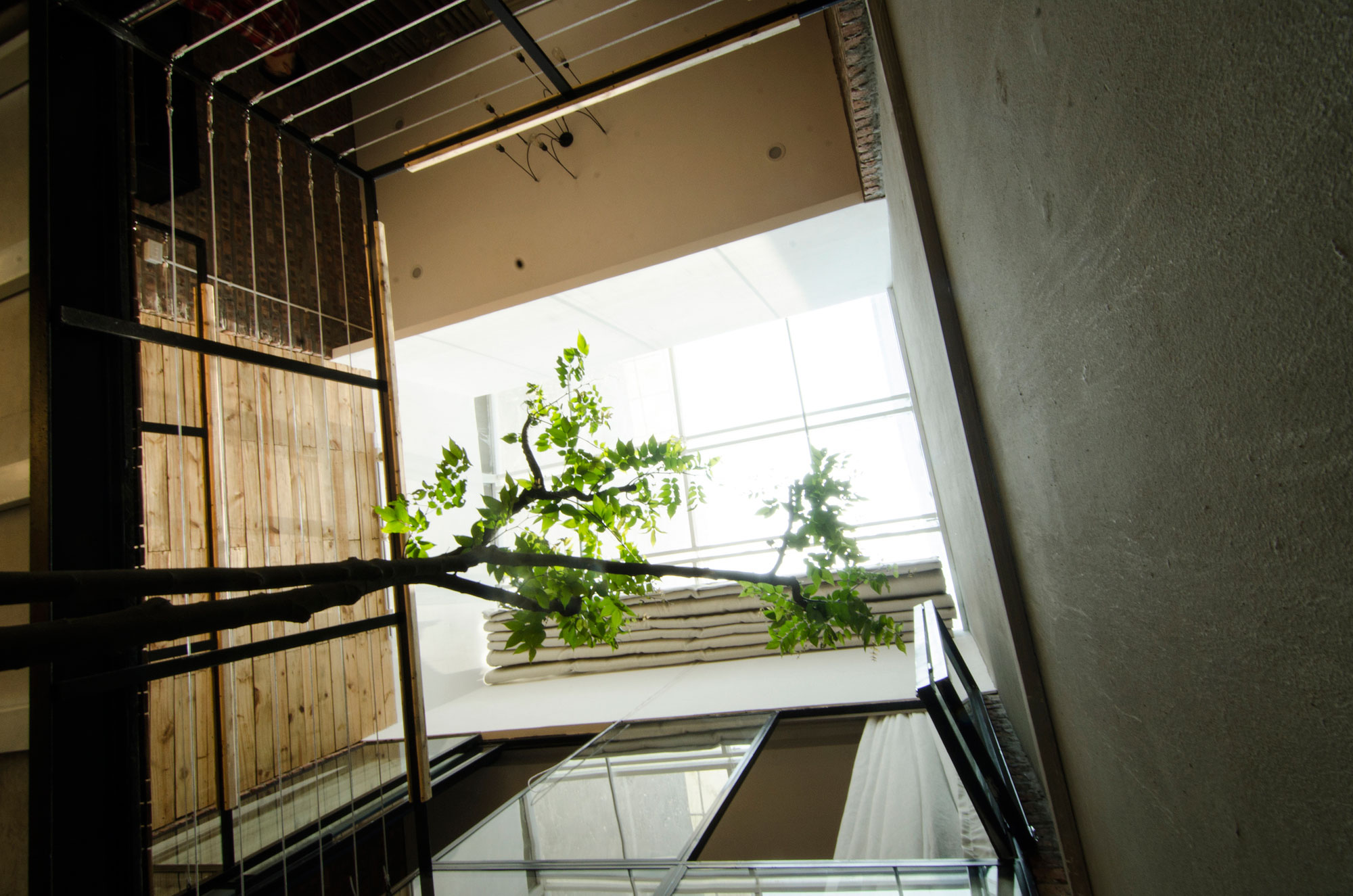 A Small Modern Home with Central Atrium and Rustic Vibe in Hoàng Văn Thái by Global Architects & Associates (4)