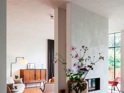 A Spacious Contemporary Townhouse with Balconies and Full-Storey Windows in Rotterdam by Paul de Ruiter Architects & Chris Collaris (12)