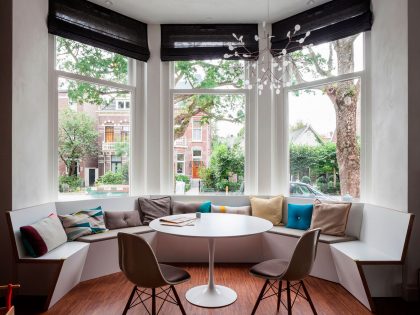 A Spacious Contemporary Townhouse with Balconies and Full-Storey Windows in Rotterdam by Paul de Ruiter Architects & Chris Collaris (14)