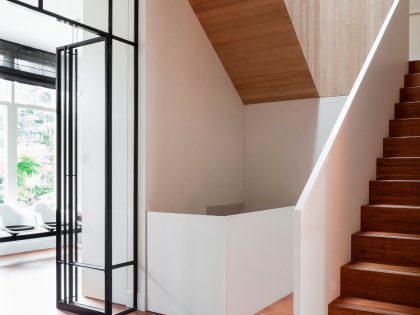 A Spacious Contemporary Townhouse with Balconies and Full-Storey Windows in Rotterdam by Paul de Ruiter Architects & Chris Collaris (16)