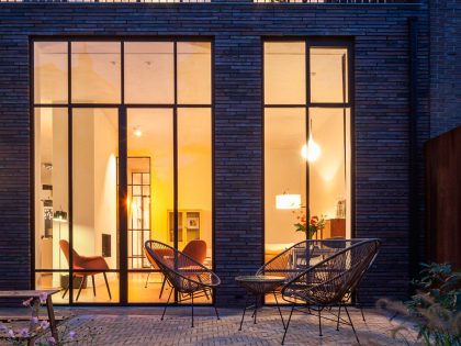 A Spacious Contemporary Townhouse with Balconies and Full-Storey Windows in Rotterdam by Paul de Ruiter Architects & Chris Collaris (25)