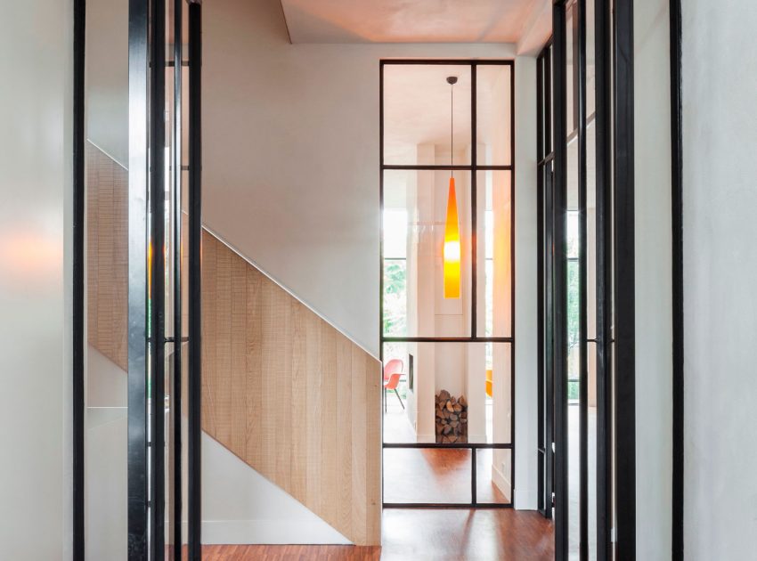 A Spacious Contemporary Townhouse with Balconies and Full-Storey Windows in Rotterdam by Paul de Ruiter Architects & Chris Collaris (7)