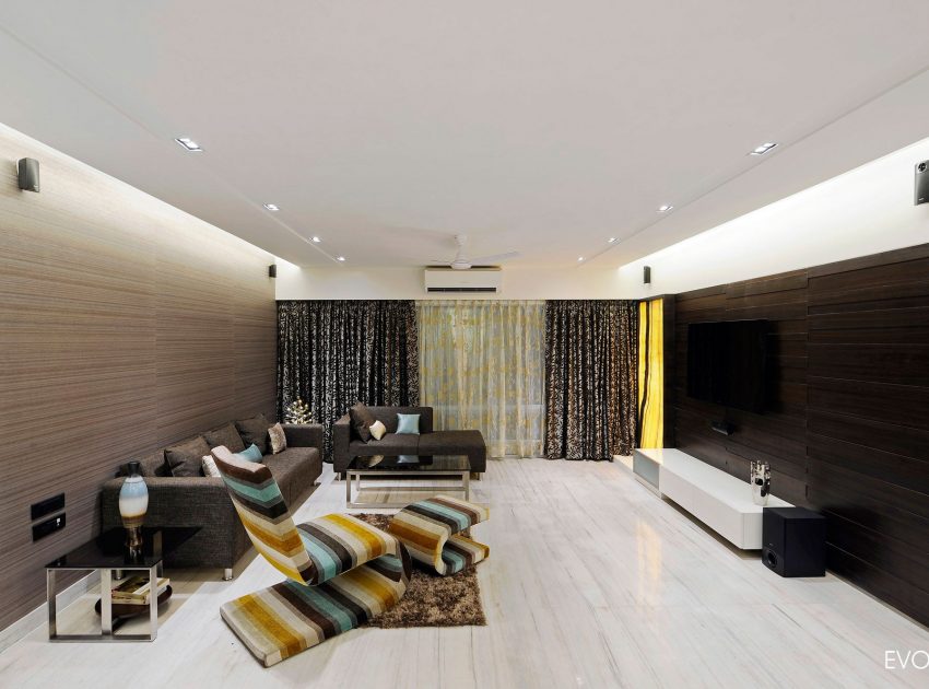 A Spacious and Practical Apartment with Modern Look in Mumbai, India by Evolve (1)