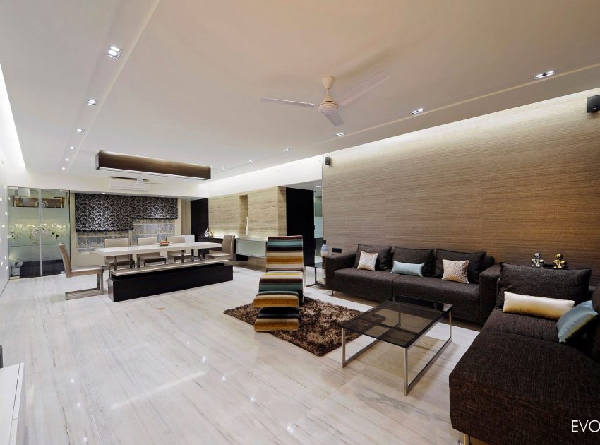 A Spacious and Practical Apartment with Modern Look in Mumbai, India by Evolve (3)