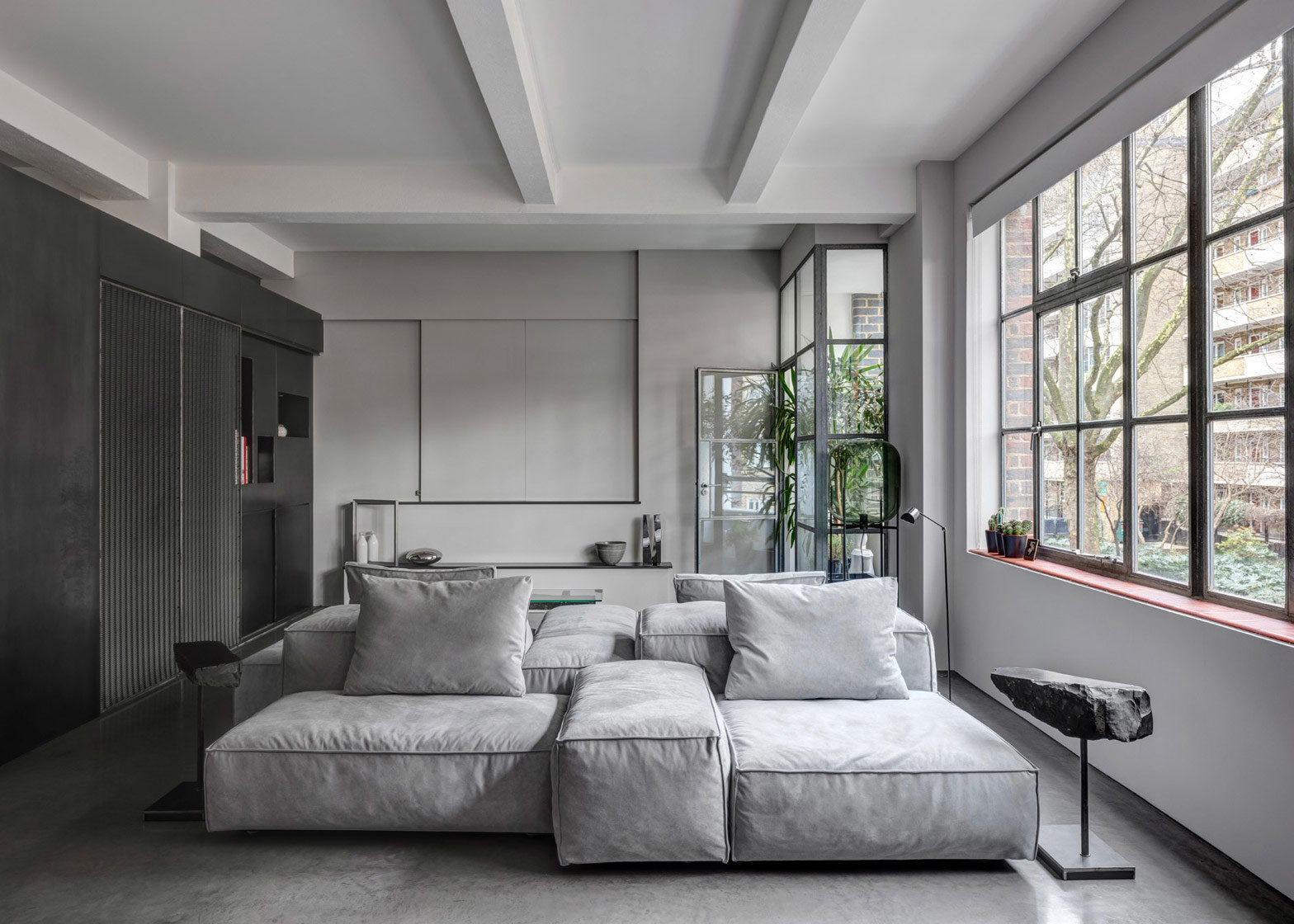 A Striking and Sophisticated Home with a Monochrome Palette in London by APA (1)