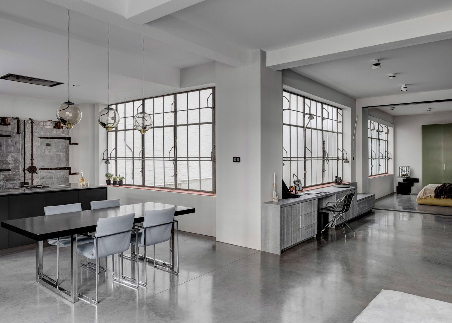 A Striking and Sophisticated Home with a Monochrome Palette in London by APA (6)