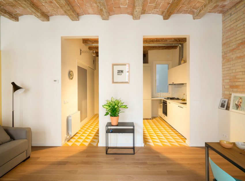 A Striking and Warm Apartment Drenched in Natural Light and Character in Barcelona, Spain by Nook Architects (4)