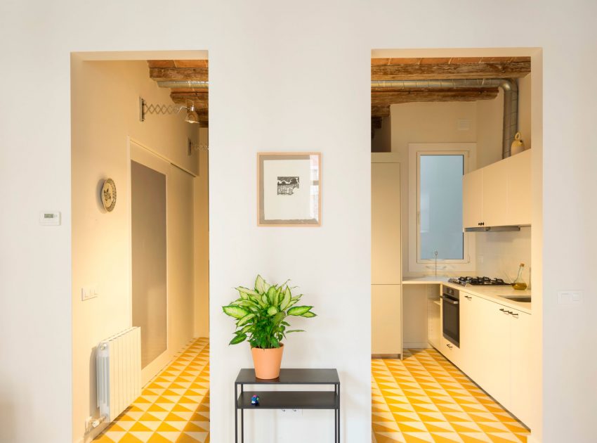 A Striking and Warm Apartment Drenched in Natural Light and Character in Barcelona, Spain by Nook Architects (5)