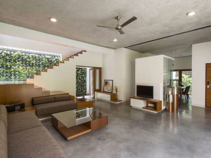A Stunning Concrete House with Modern and Elegant Interior in Bengaluru, India by Architectural Paradigm (13)