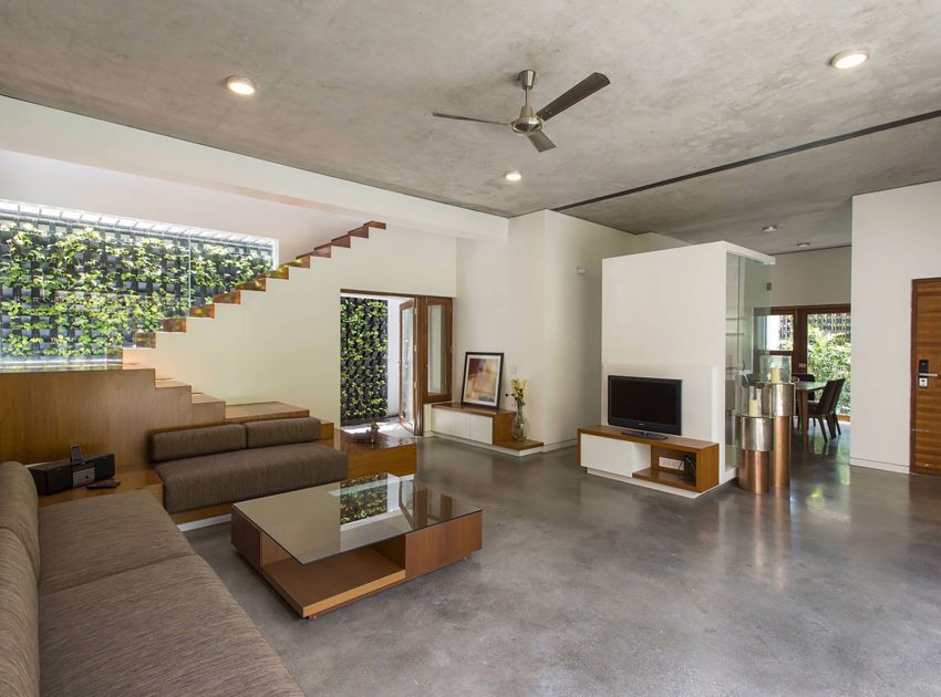 A Stunning Concrete House with Modern and Elegant Interior in Bengaluru, India by Architectural Paradigm (13)