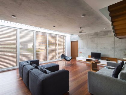 A Stunning Concrete House with Modern and Elegant Interior in Bengaluru, India by Architectural Paradigm (14)