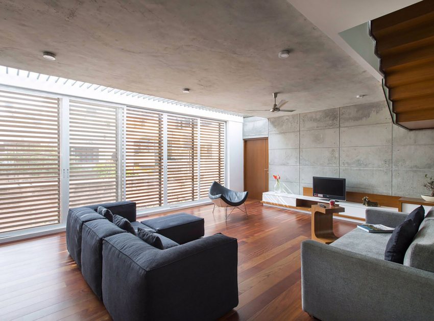 A Stunning Concrete House with Modern and Elegant Interior in Bengaluru, India by Architectural Paradigm (14)