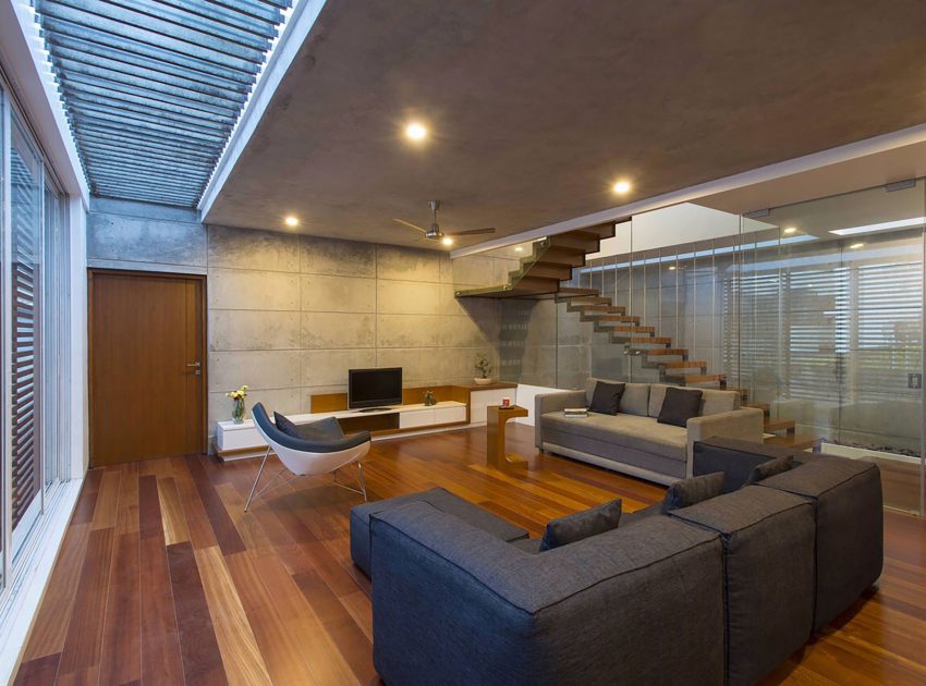 A Stunning Concrete House with Modern and Elegant Interior in Bengaluru, India by Architectural Paradigm (16)