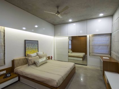 A Stunning Concrete House with Modern and Elegant Interior in Bengaluru, India by Architectural Paradigm (19)