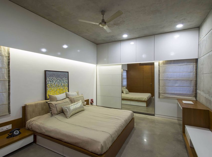 A Stunning Concrete House with Modern and Elegant Interior in Bengaluru, India by Architectural Paradigm (19)