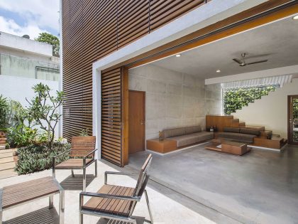 A Stunning Concrete House with Modern and Elegant Interior in Bengaluru, India by Architectural Paradigm (6)