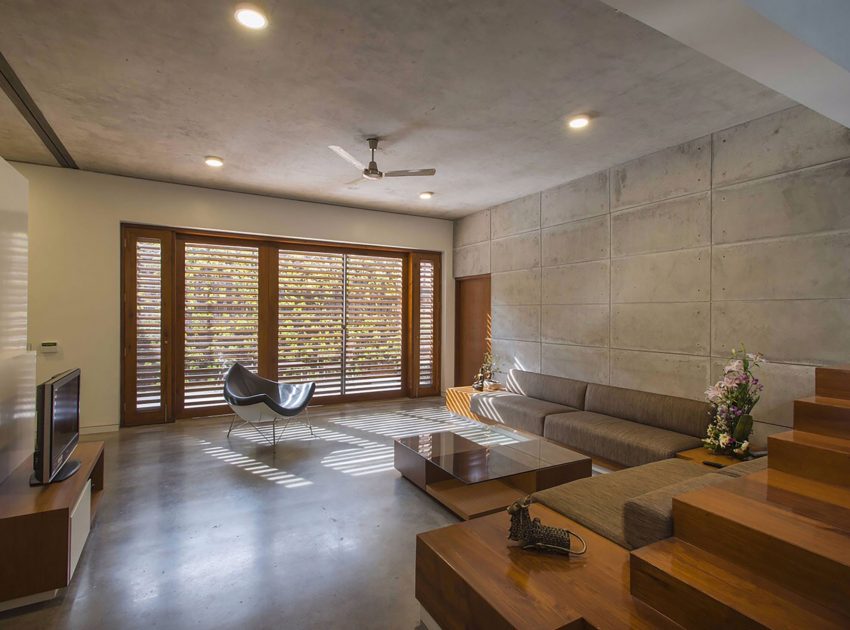 A Stunning Concrete House with Modern and Elegant Interior in Bengaluru, India by Architectural Paradigm (9)